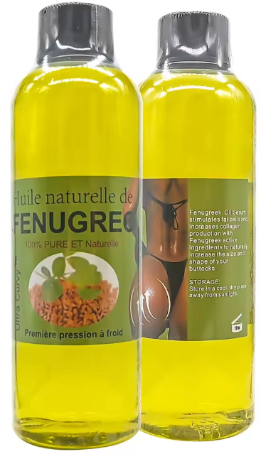 Huile BOOTY Ultra Curvy – Huile de Fenugrec 100% Naturelle 200 ml