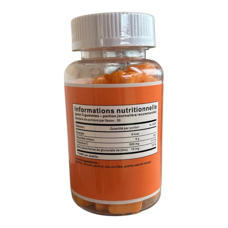VITAMINE C + ZINC gummies – Immunité & Énergie | Vegan & Naturel