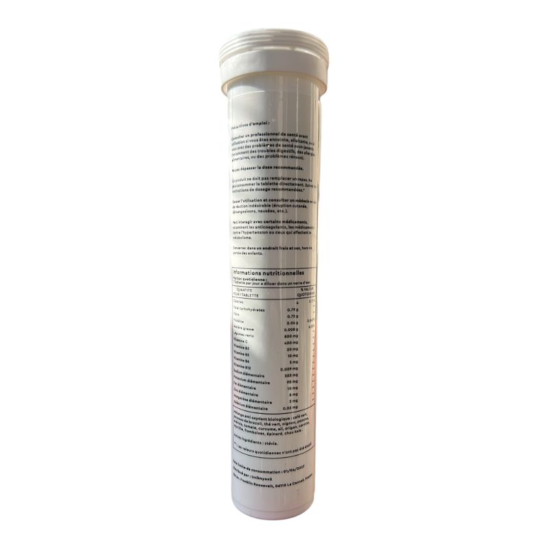 DAILY GREENS – Complément alimentaire effervescent goût pomme verte (20 tablettes – 80 g)