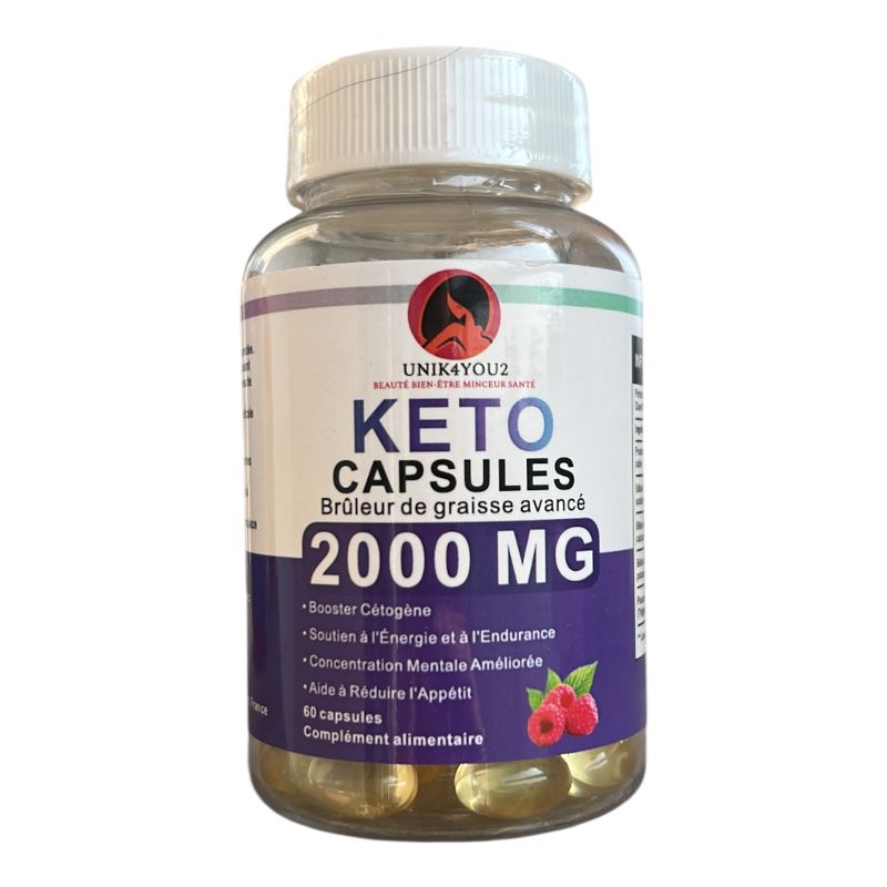KETO Capsules – Brûleur de Graisses Puissant 2000 mg | Cétose & Énergie