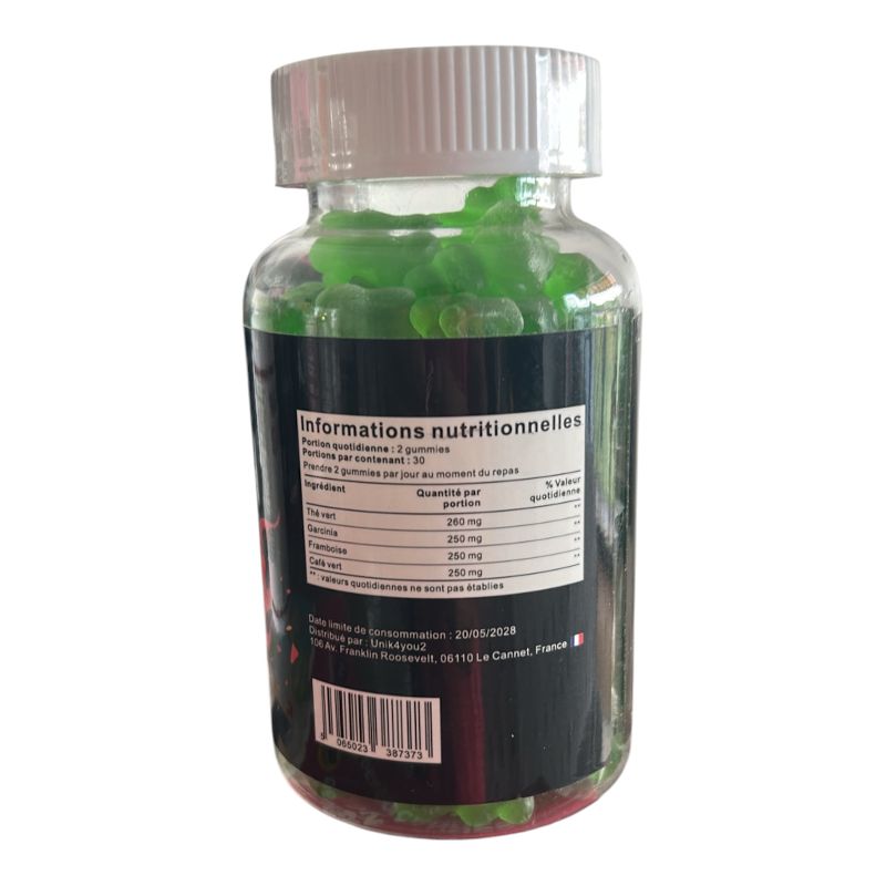 BURN Gummies – Garcinia, Thé Vert & Café Vert , Silhouette & Métabolisme