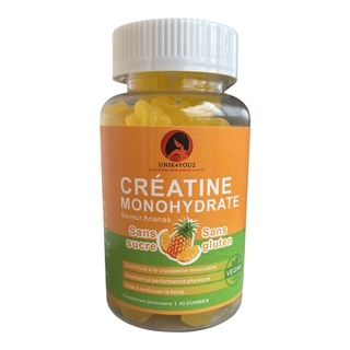 SUPER CREATINE GUMMIES – 3000 mg de Créatine Monohydrate | Végan | Sans Sucre | Saveur Ananas | Prise de Masse & Performance