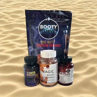 KIT BOOTY– 4 Produits 100 % Naturels pour Galber, Tonifier et Sublimer les Fessier