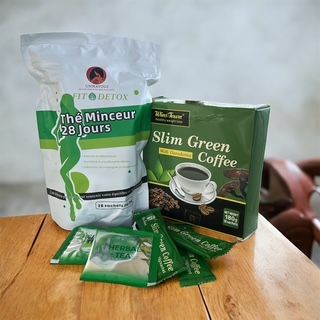 KIT VENTRE PLAT – Thé Minceur & Slim Green Coffee 100 % Plantes
