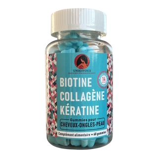 GUMMIES Biotine + Collagène + Kératine + 14 Vitamines – Cheveux, Peau & Ongles