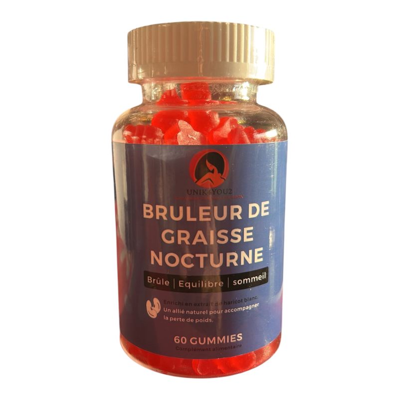 BRULEUR DE GRAISSE NOCTURNE  Gummies – Drainage & Nuit - Café Vert, Mélatonine & Plantes