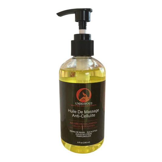 HUILE DE MASSAGE  Anti-Cellulite 240 ml – Raffermissante, Lissante & Tonifiante