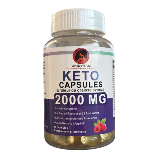 KETO Capsules – Brûleur de Graisses Puissant 2000 mg | Cétose & Énergie