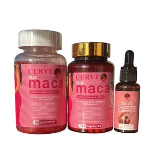 KIT MACA CURVE + 750 Mg de Maca root - Gummies & Gélules | Routine Courbes & Galbe Naturel
