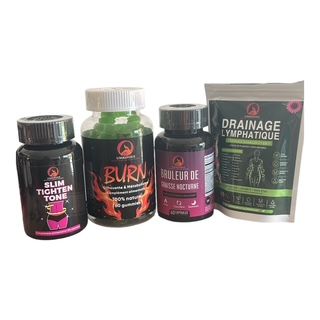 KIT MINCEUR & DRAINAGE 24H/24 Brûleur, CLA 2400 mg & Drainage Lymphatique 100% Plantes