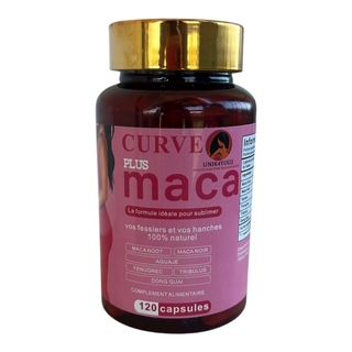 MACA CURVE+ 120 Gélules 1000 mg Maca root , Maca Noir, Aguaje & Dong Quai | Galbe, Énergie & Équilibre Féminin