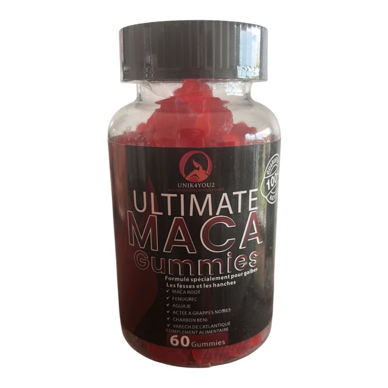 ULTIMATE MACA GUMMIES 1500 MG – Maca Root, Fenugrec & Aguaje - Routine Fessiers & Hanches