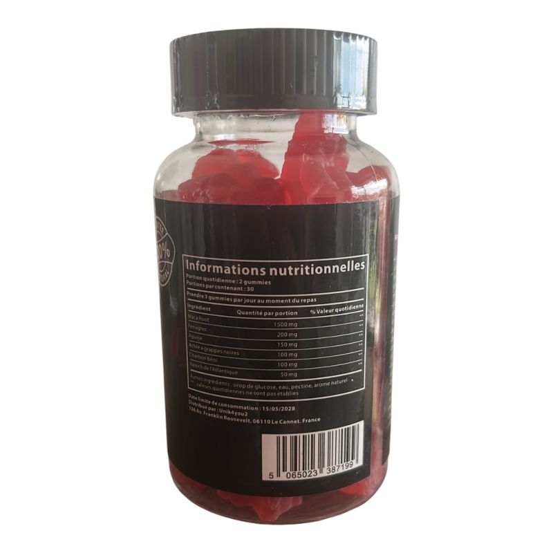 ULTIMATE MACA GUMMIES 1500 MG – Maca Root, Fenugrec & Aguaje - Routine Fessiers & Hanches