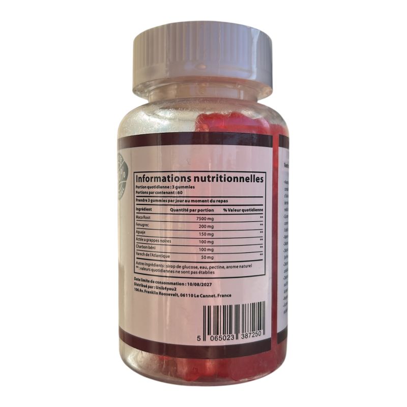 ULTIMATE MACA GUMMIES – 7500 mg Maca Root Ultra Concentrée | Courbes, Vitalité & Équilibre Hormonal